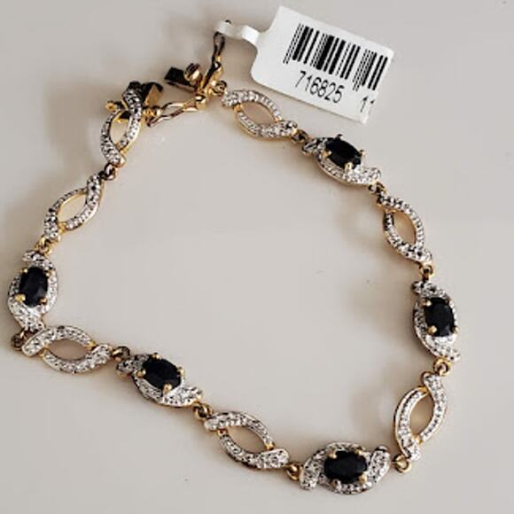 Kohl's Semi-Precious Stone Bracelet Gold Plated over Sterling Silver NWT‎ - Picture 2 of 7